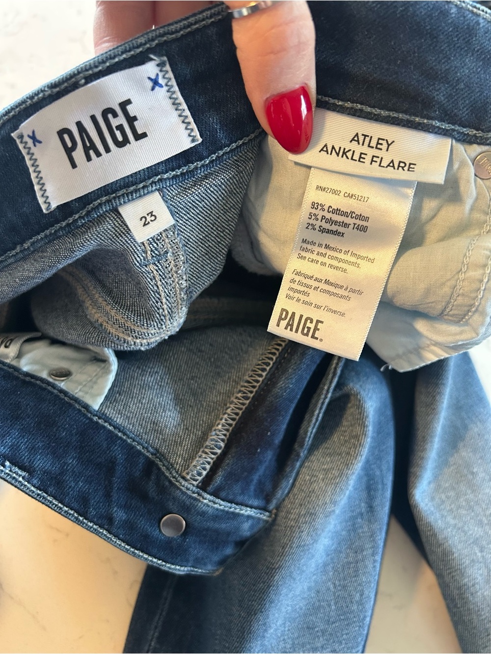 Like New PAIGE Atley Ankle Flare Cropped High Rise Stretch Jeans - Picture 6 of 16